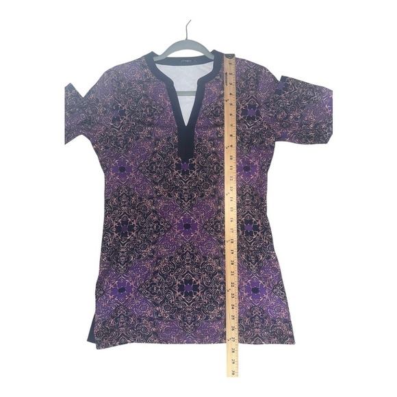 J. McLaughlin Purple Paisley Catalina Cloth Blouse, Small - Picture 6 of 6